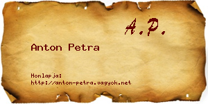 Anton Petra névjegykártya